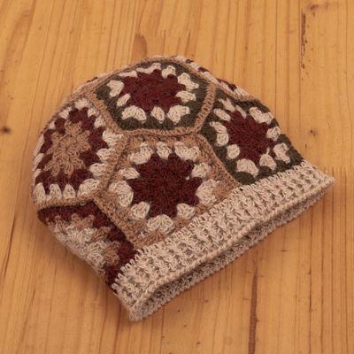 Alternate image for Artisan Crocheted 100 Alpaca Hat Afghan Charm