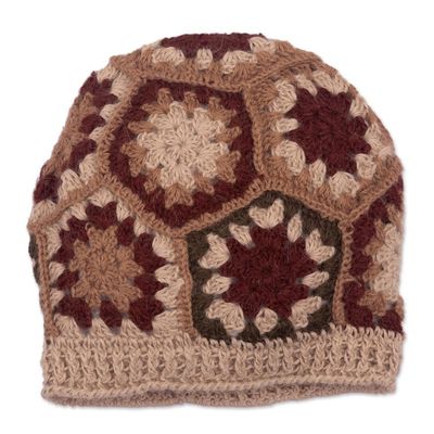 Alternate image for Artisan Crocheted 100 Alpaca Hat Afghan Charm