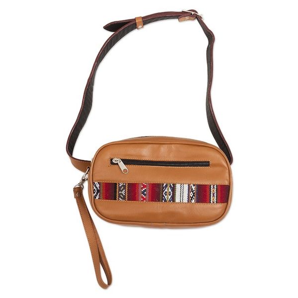 Alternate image for Saddle Brown Belt Bag and Wristlet from Peru Double Duty