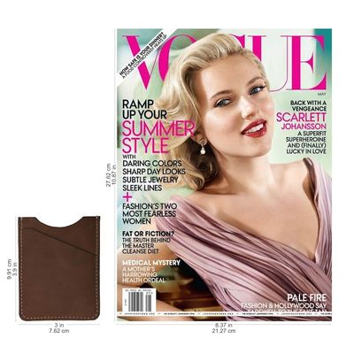 Alternate image for Two Slot Camel Brown Leather Card Holder from Peru Weekender in Camel