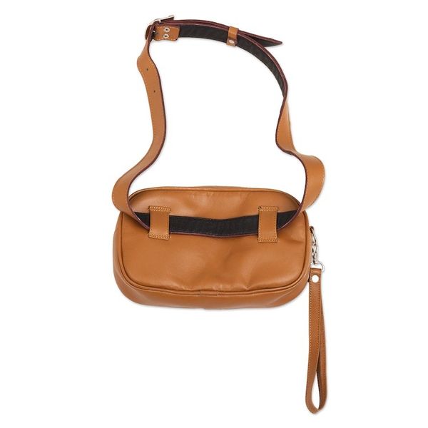 Alternate image for Saddle Brown Belt Bag and Wristlet from Peru Double Duty