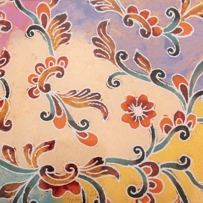 Alternate image for Floral Reverse-Painted Glass Decorative Box with Silver Trim Sweet Charm