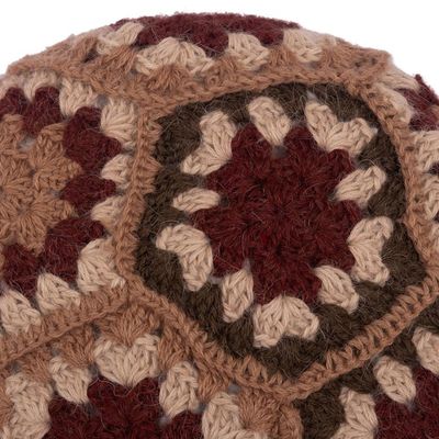 Alternate image for Artisan Crocheted 100 Alpaca Hat Afghan Charm