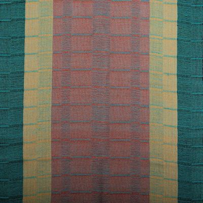 Alternate image for Hand-Woven Striped Fringed 100 Baby Alpaca Shawl from Peru Watercolors