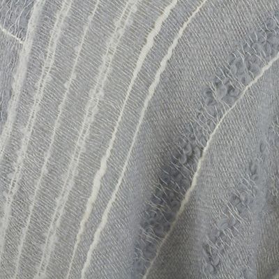 Alternate image for Handwoven Baby Alpaca Blend V-Neck Poncho from Peru Grey Softness