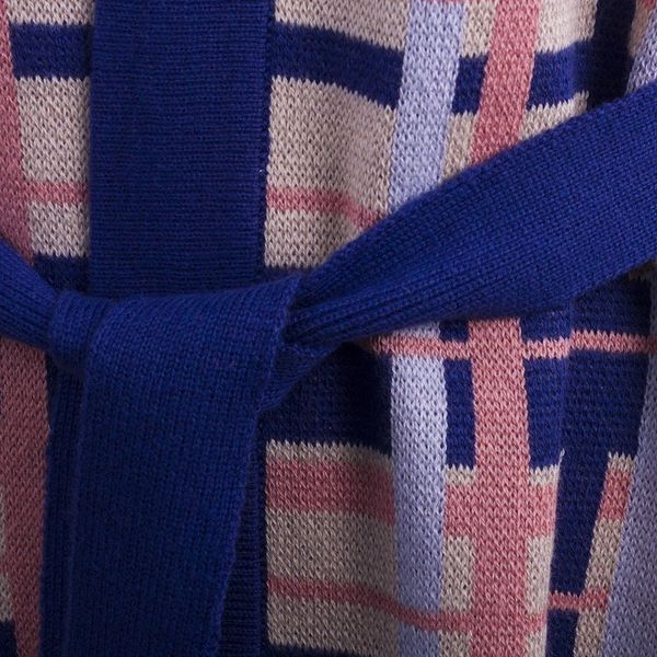 Alternate image for Hand Made Cotton Blend Plaid Knit Kimono Top from Peru Melon Spring