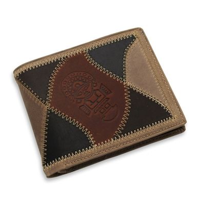 Alternate image for Mens Hand Made Leather Wallet from Peru Brown Tumi