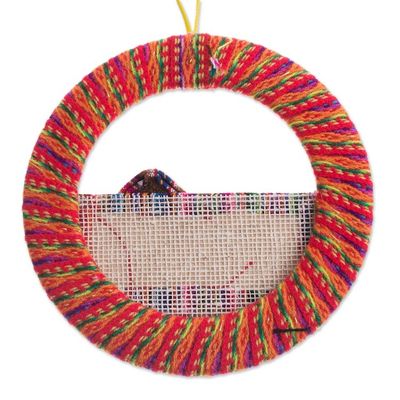 Alternate image for Fabric Nativity Scene Ornament Handcrafted in Peru Happiness in the Andes