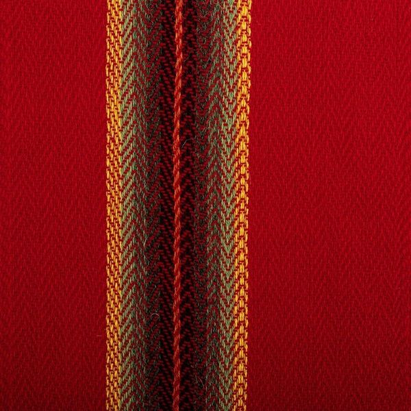 Alternate image for Hand-Woven 100 Alpaca Scarf in Red Orange Yellow  Green Pomegranate