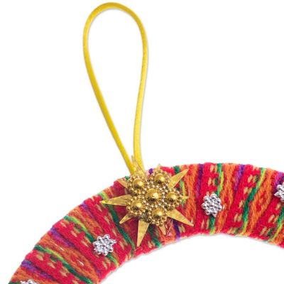 Alternate image for Fabric Nativity Scene Ornament Handcrafted in Peru Happiness in the Andes