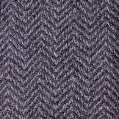 Alternate image for Handwoven Grey Herringbone 100 Alpaca Scarf for Men Grey Herringbone