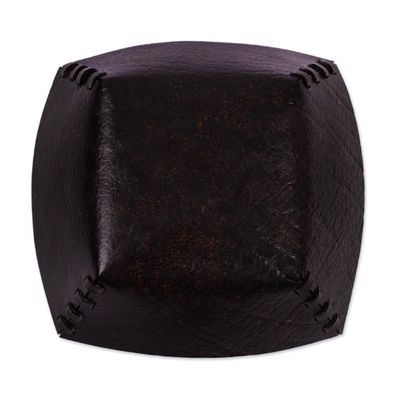 Alternate image for Pre-Hispanic Motif Handcrafted Tooled Leather Catchall Kuelap Memories