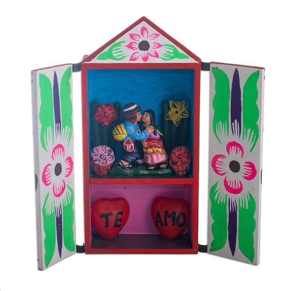 Alternate image for Romantic Folk Art Retablo Te Amo