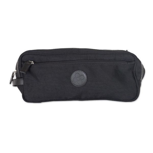 Alternate image for Handcrafted Mens Toiletries Travel Bag Andean Black