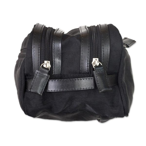 Alternate image for Handcrafted Mens Toiletries Travel Bag Andean Black
