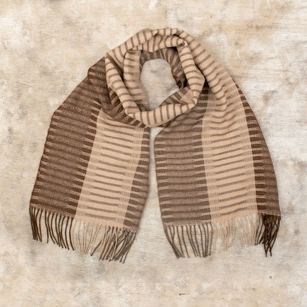 100 alpaca men's scarf 'Arequipa Adventure'