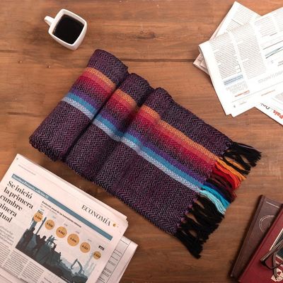 Alternate image for Striped 100 Alpaca Scarf Tarma Valley