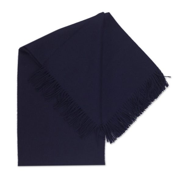 Alternate image for 100 Baby Alpaca Throw Blanket in Solid Midnight from Peru Blissful Dream in Midnight