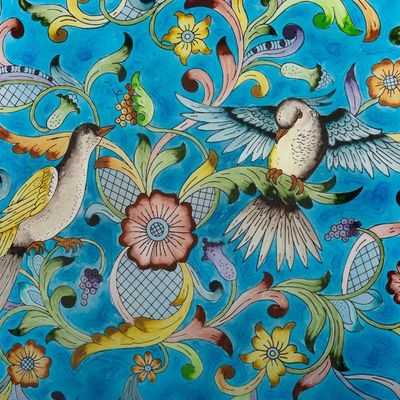 Alternate image for World Peace, Peruvian Hand Painted Reverse Glass Wall Art Flight of Calm