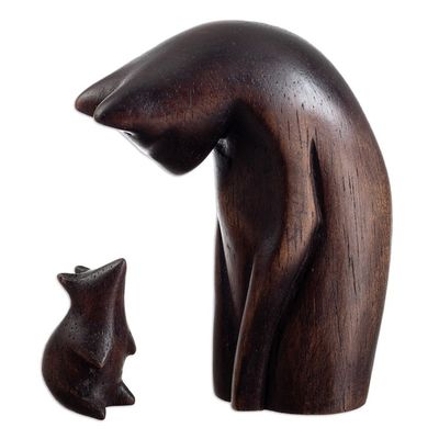 Alternate image for Hand-Carved Cedarwood Sculptures from Peru Pair Perfect Opposites