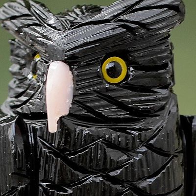 Alternate image for Onyx Bird Sculpture Owl Guardian