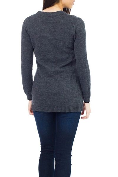 Alternate image for Alpaca Blend Pullover Sweater Cuzco Gray
