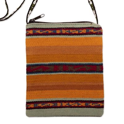 Alternate image for Sunrise Striped Alpaca Wool Shoulder Bag Inca Sunrise
