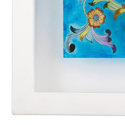 Alternate image for World Peace, Peruvian Hand Painted Reverse Glass Wall Art Flight of Calm