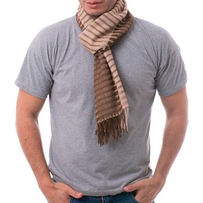 Alternate image for 100 alpaca mens scarf Arequipa Adventure