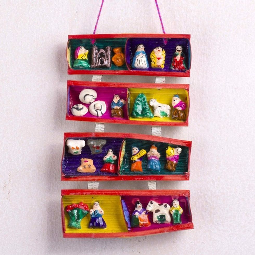 Handcrafted Mini Retablo Wall Hanging from Peru 'Andes Lifestyle'