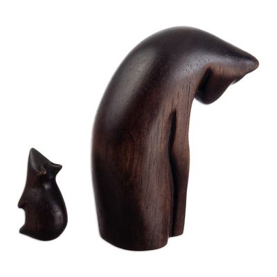 Alternate image for Hand-Carved Cedarwood Sculptures from Peru Pair Perfect Opposites