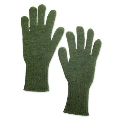Alternate image for Knit Reversible Baby Alpaca Gloves in Turquoise and Green Turquoise Trends