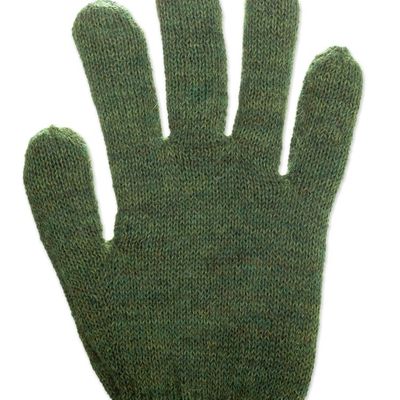 Alternate image for Knit Reversible Baby Alpaca Gloves in Turquoise and Green Turquoise Trends