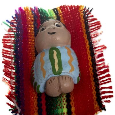 Alternate image for Hand Painted Ceramic Nativity Scene 6 Pieces Andes Nativity