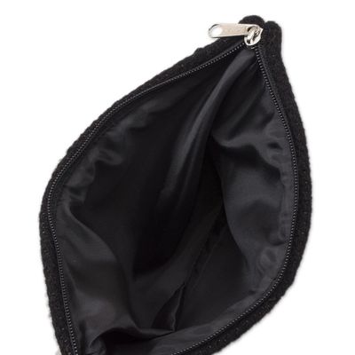 Alternate image for Embroidered Floral Wool Clutch from Peru Queen Flower