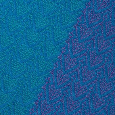 Alternate image for Hand Woven Striped Alpaca Blend Shawl from Peru Serene Beauty