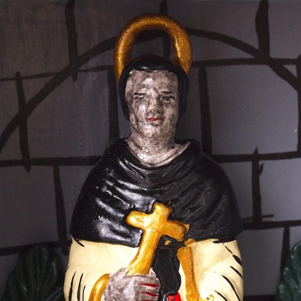 Alternate image for Handmade Wood Retablo Sculpture Saint Martin de Porres