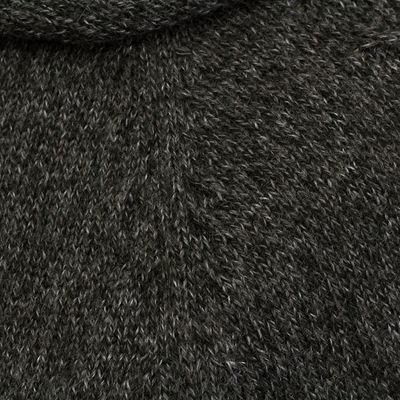 Alternate image for Knit Alpaca Blend Hooded Poncho in Graphite from Peru Adventurous Style in Slate