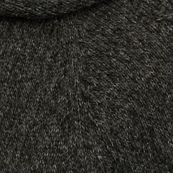 Alternate image for Knit Alpaca Blend Hooded Poncho in Graphite from Peru Adventurous Style in Slate