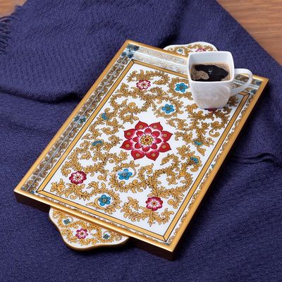 Alternate image for Hand Painted Serving Tray Colonial Lotus