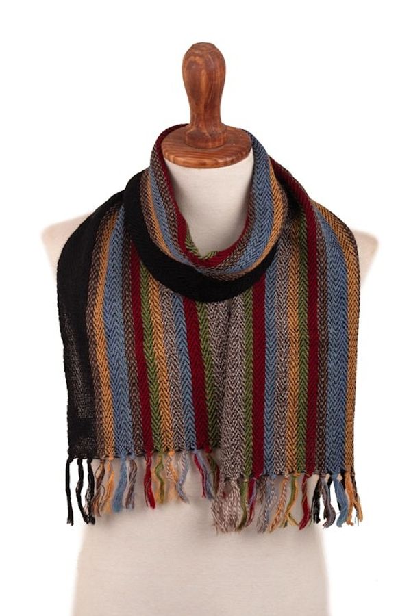 Alternate image for Unisex Striped Alpaca Scarf Tarma Trek