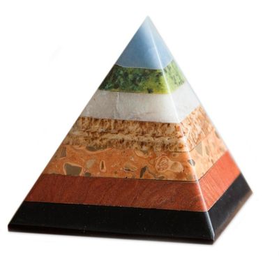 Alternate image for Multi-Gemstone Pyramid Figurine from Peru Positive Vibes
