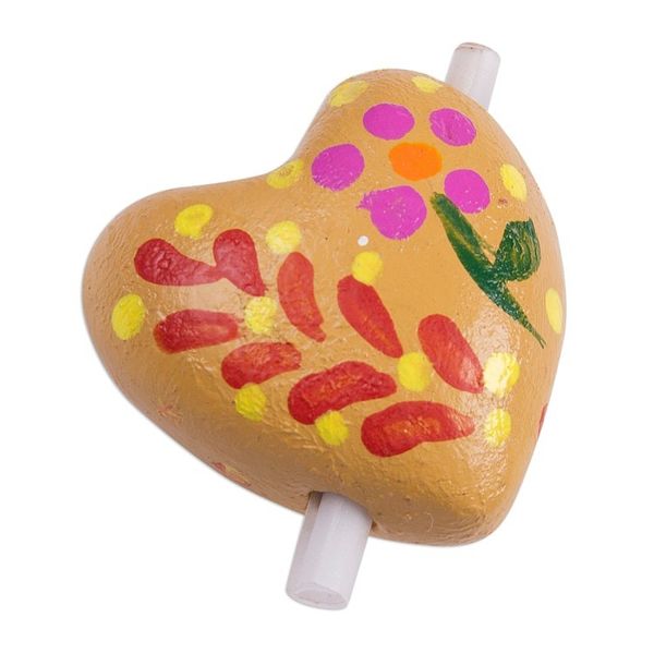 Alternate image for Three Floral Ceramic Heart Figurines for Notes Love Flowers