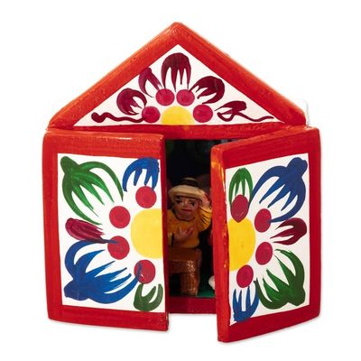 Alternate image for Hand-Painted Hat Store 5 Inch Wood and Ceramic Mini Retablo Hat Store