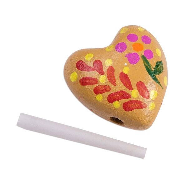 Alternate image for Three Floral Ceramic Heart Figurines for Notes Love Flowers