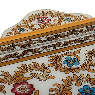 Alternate image for Hand Painted Serving Tray Colonial Lotus