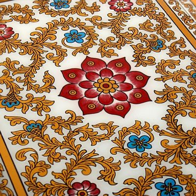 Alternate image for Hand Painted Serving Tray Colonial Lotus