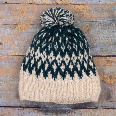 Alternate image for Knit 100 Alpaca Hat from Peru Northern Lights
