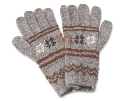 Alternate image for Alpaca Wool Patterned Gloves from Peru Gentle Clouds