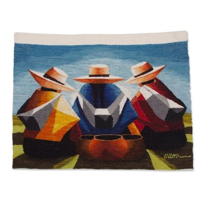Alternate image for 100 Wool Multi-Color Andean Trio Tapestry Womens Conversation